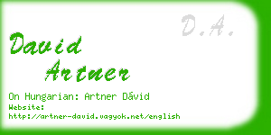 david artner business card